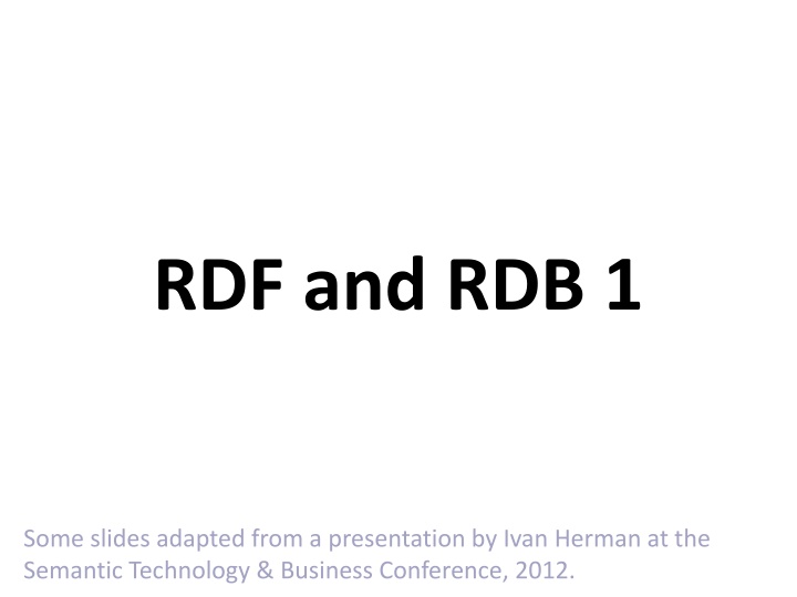 rdf and rdb 1