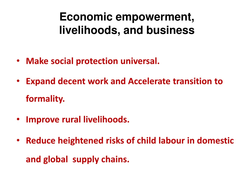 economic empowerment livelihoods and business