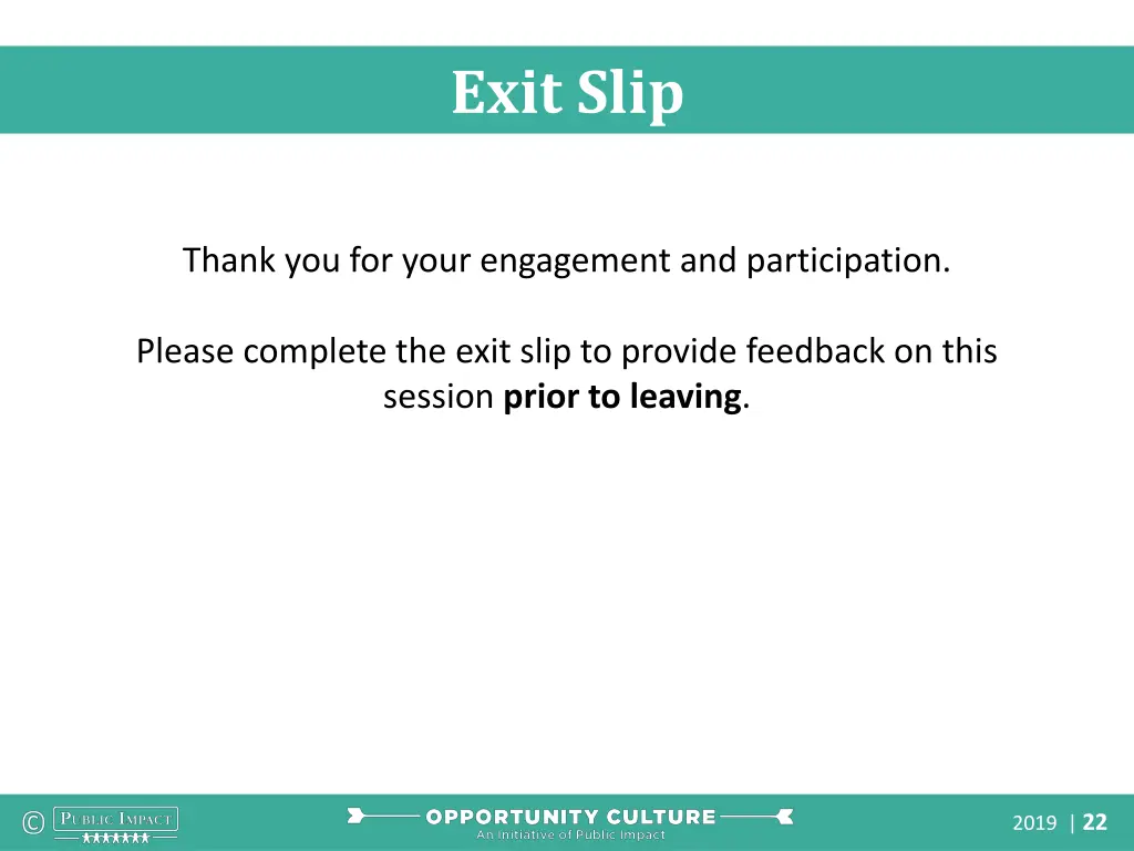 exit slip