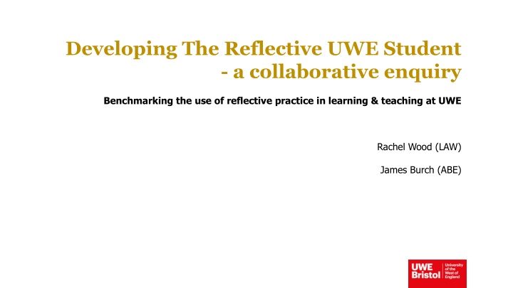 developing the reflective uwe student