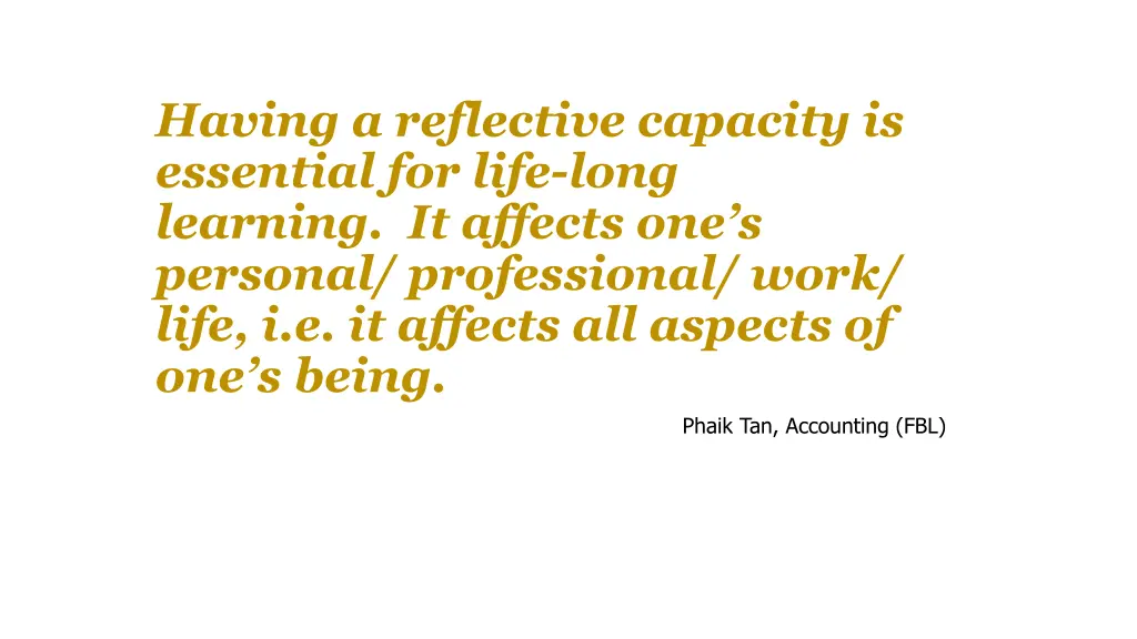 having a reflective capacity is essential