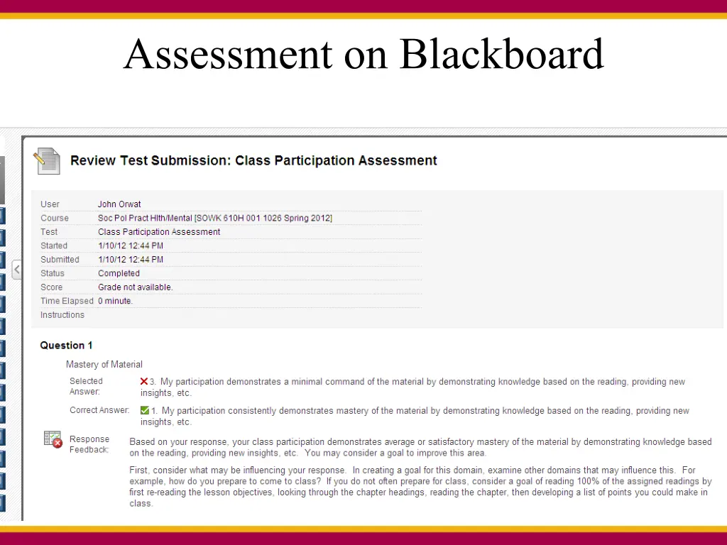 assessment on blackboard 2