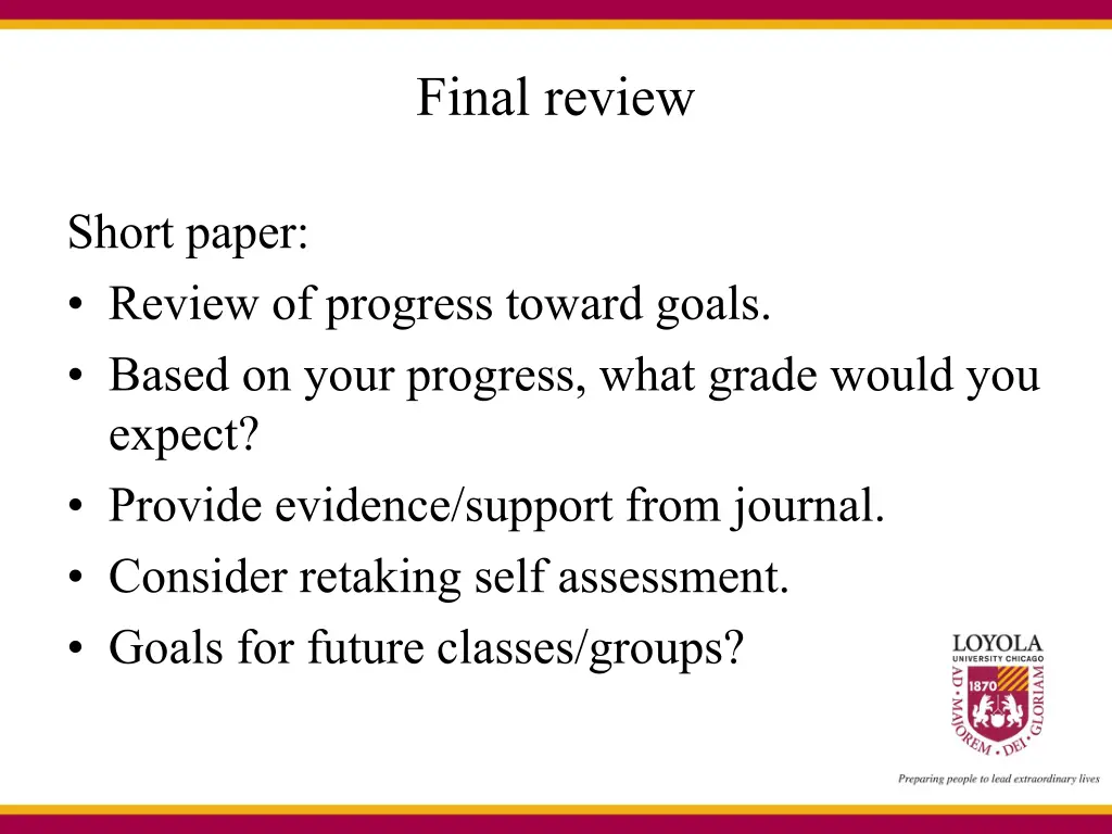 final review