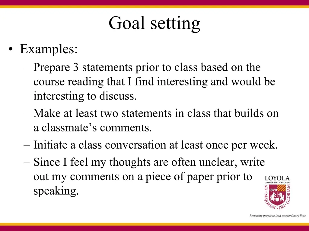 goal setting 1