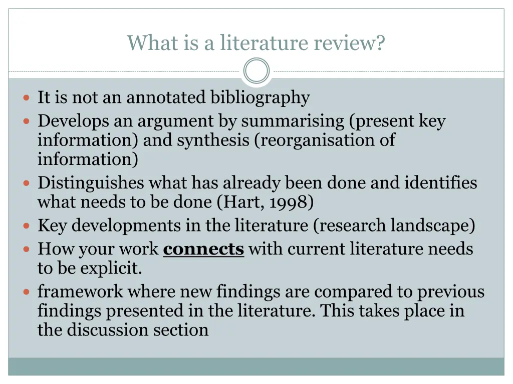 what is a literature review