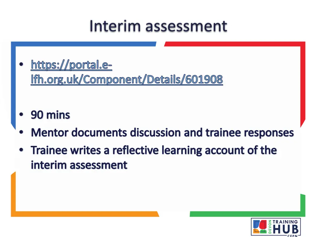 interim assessment