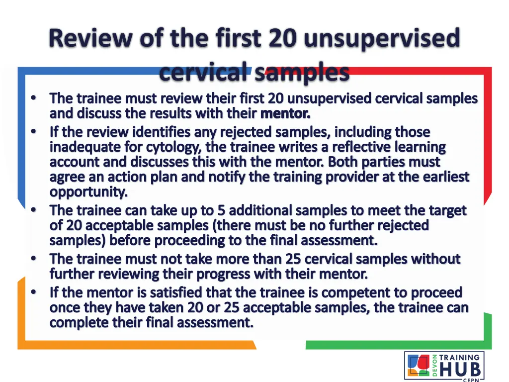 review of the first 20 unsupervised cervical