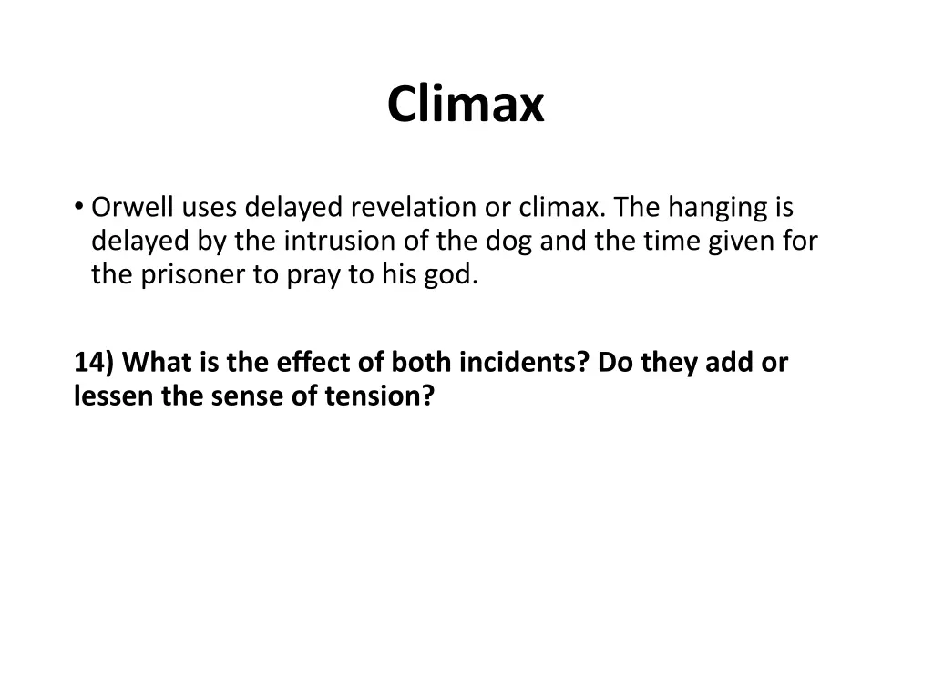 climax