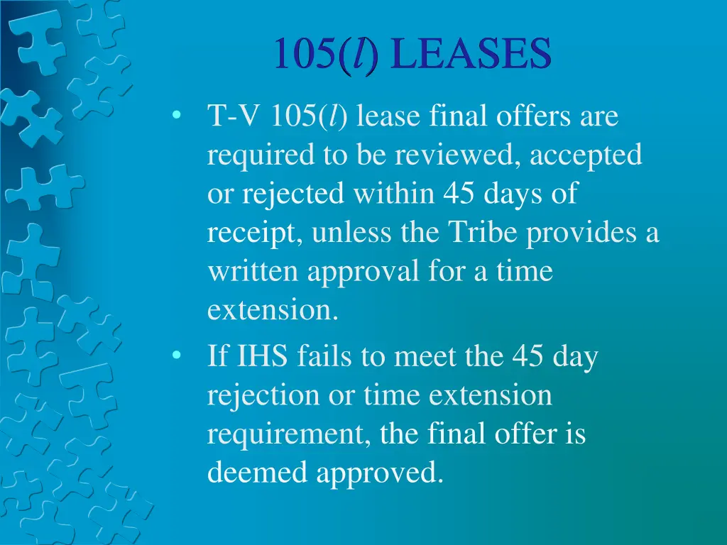 105 l leases 13