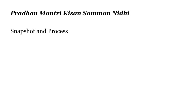 pradhan mantri kisan samman nidhi