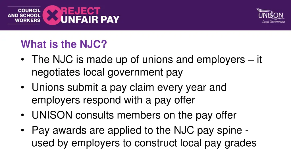 what is the njc the njc is made up of unions