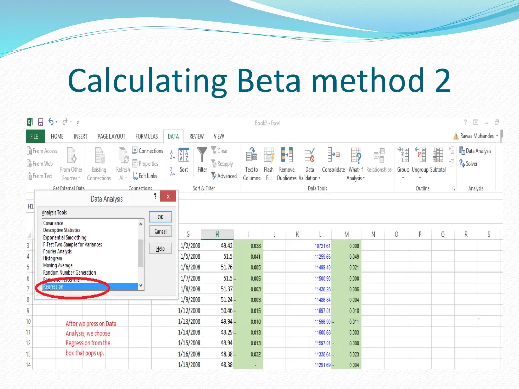 calculating beta method 2 2