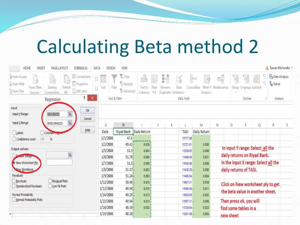 calculating beta method 2 3