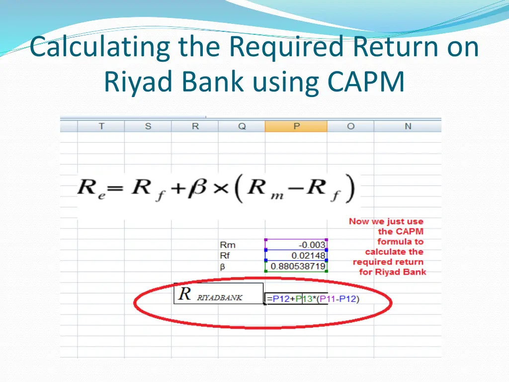 calculating the required return on riyad bank 1