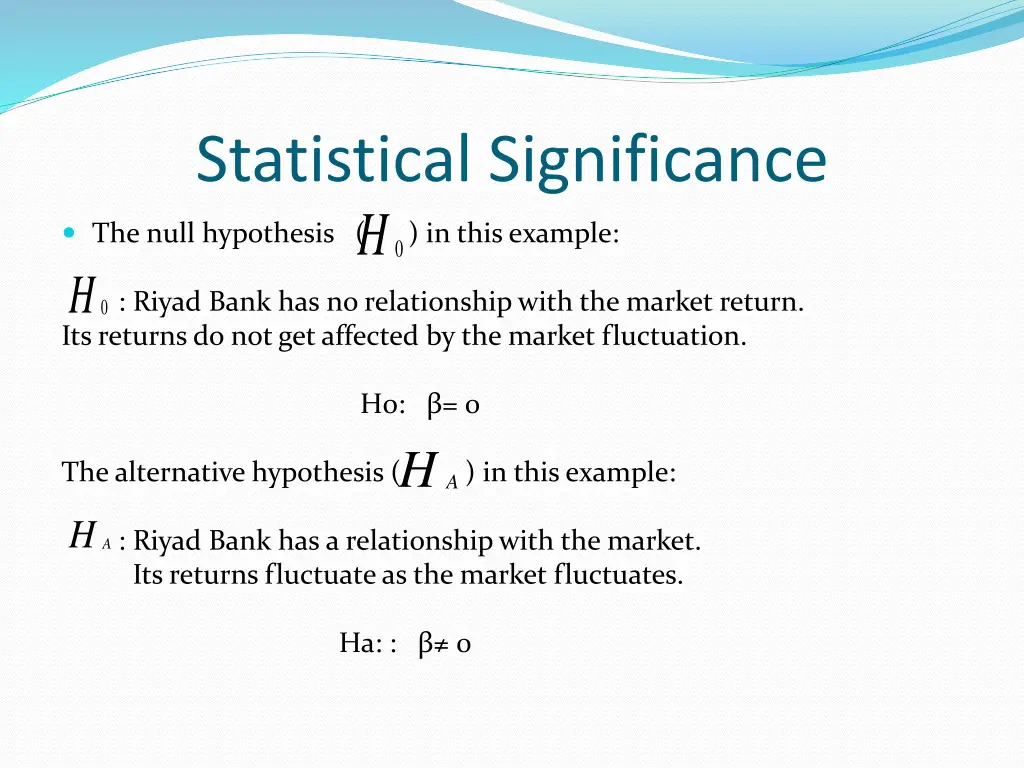 statistical significance h 0