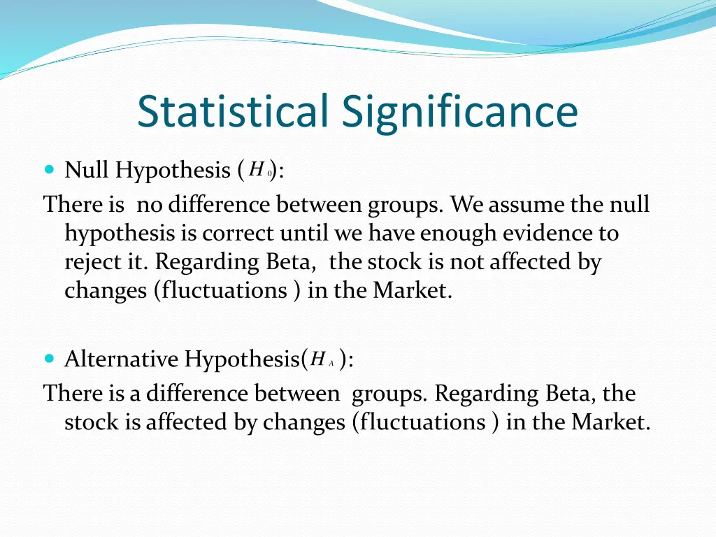 statistical significance