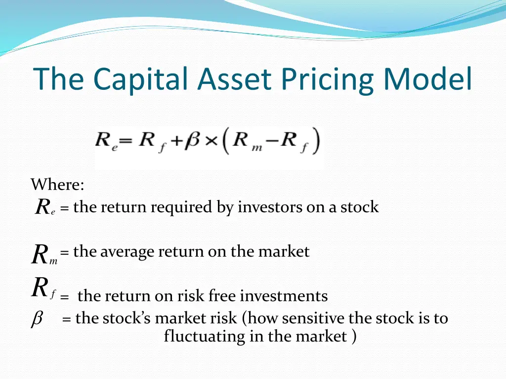 the capital asset pricing model