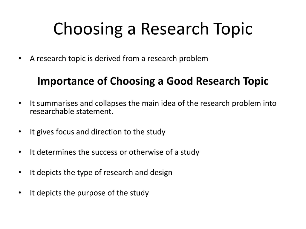 choosing a research topic