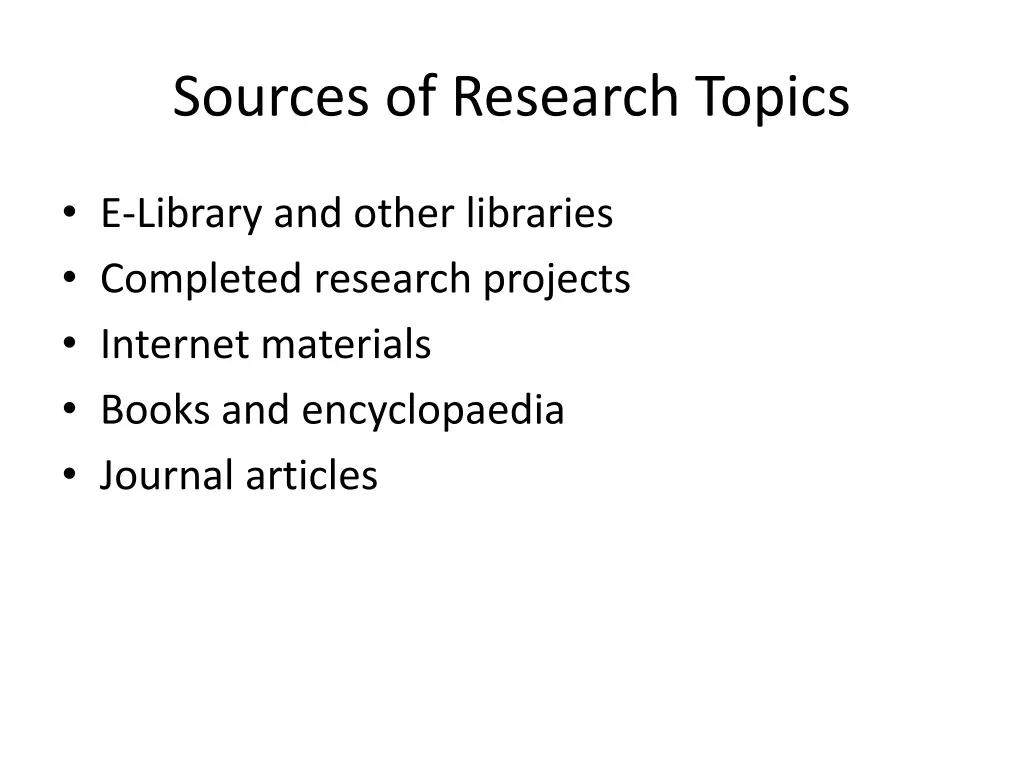 sources of research topics