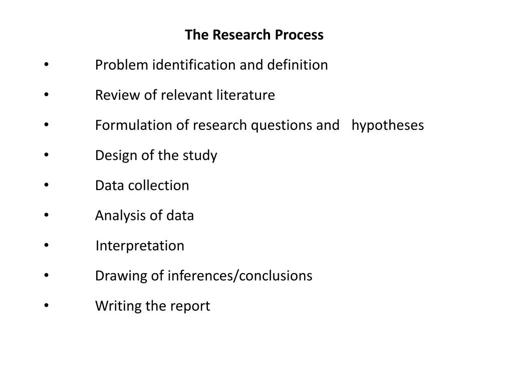 the research process