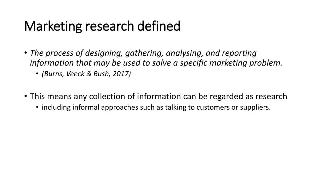 marketing research defined marketing research