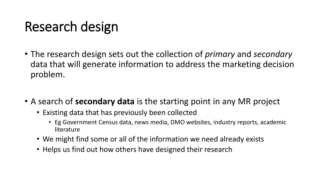 research design research design