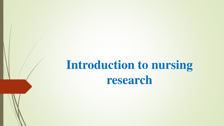 introduction to nursing research