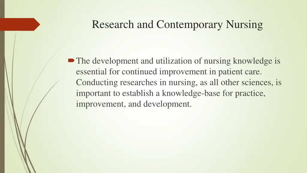 research and contemporary nursing