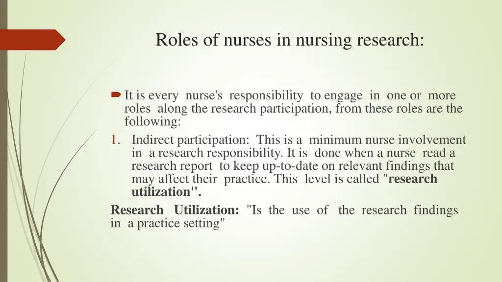 roles of nurses in nursing research