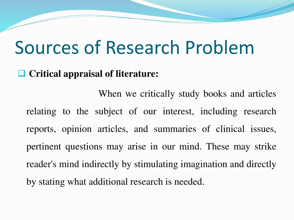 sources of research problem 1