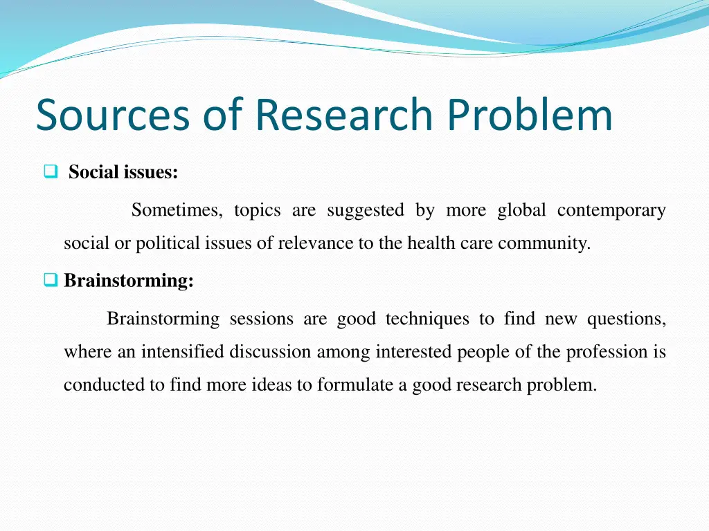 sources of research problem 5