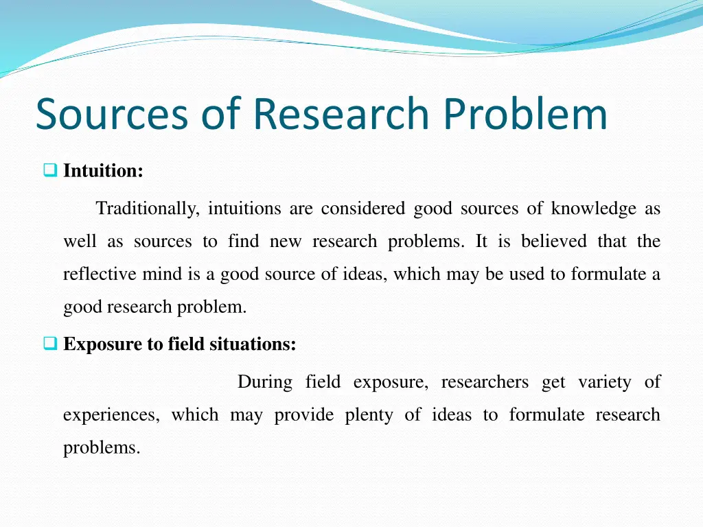 sources of research problem 6