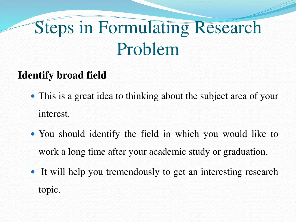 steps in formulating research problem 1