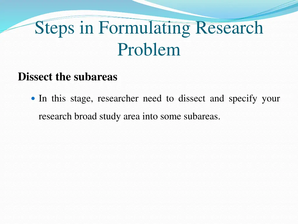 steps in formulating research problem 2