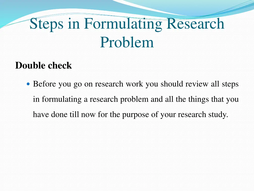 steps in formulating research problem 7