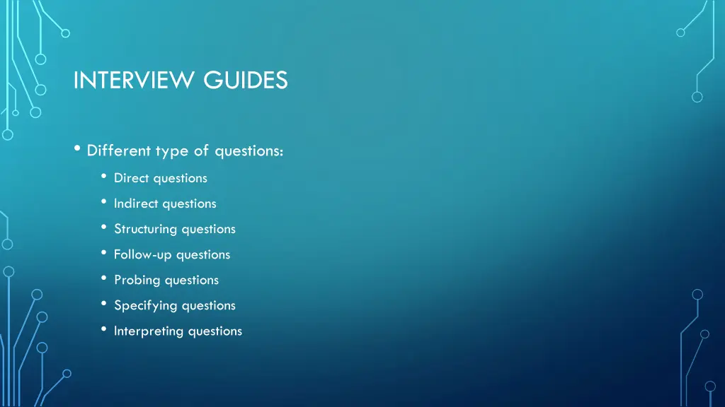 interview guides 1