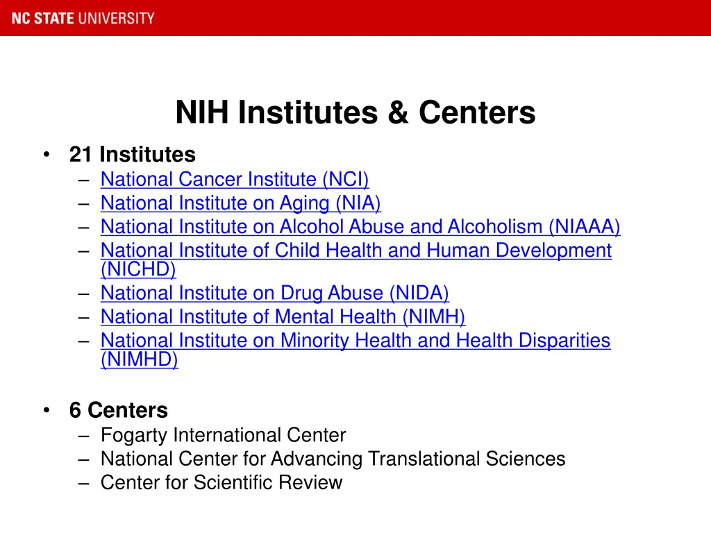 nih institutes centers 21 institutes national