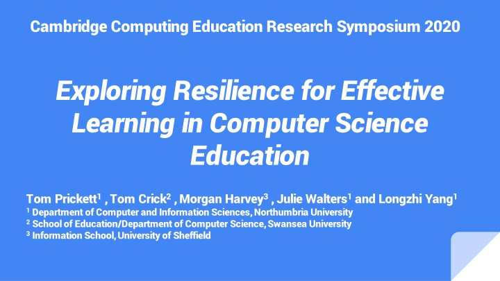 cambridge computing education research symposium