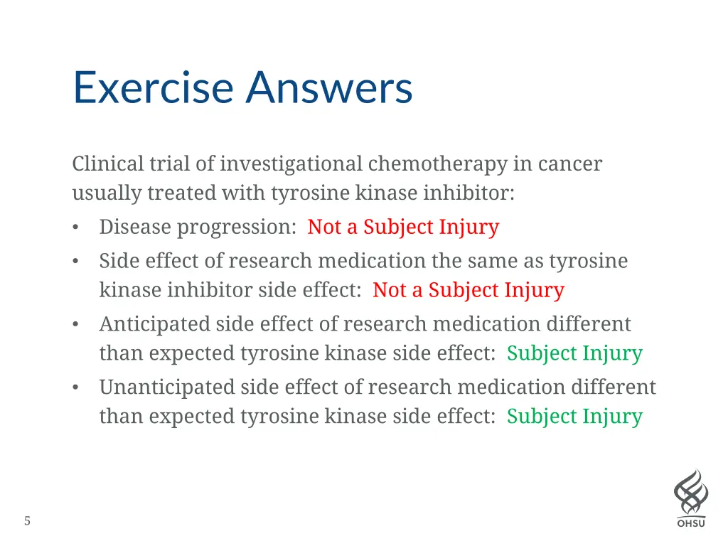 exercise answers