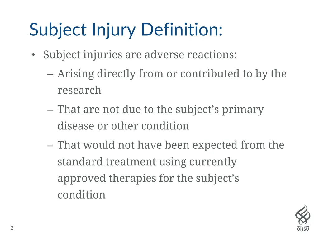 subject injury definition