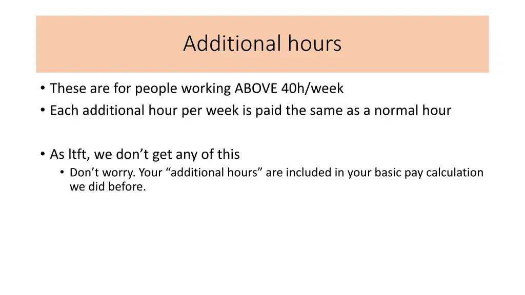 additional hours