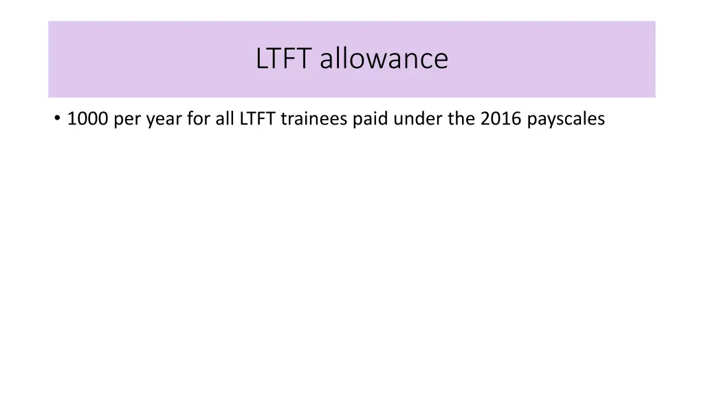 ltft allowance