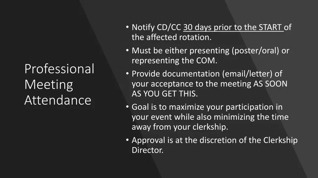 notify cd cc 30 days prior to the start