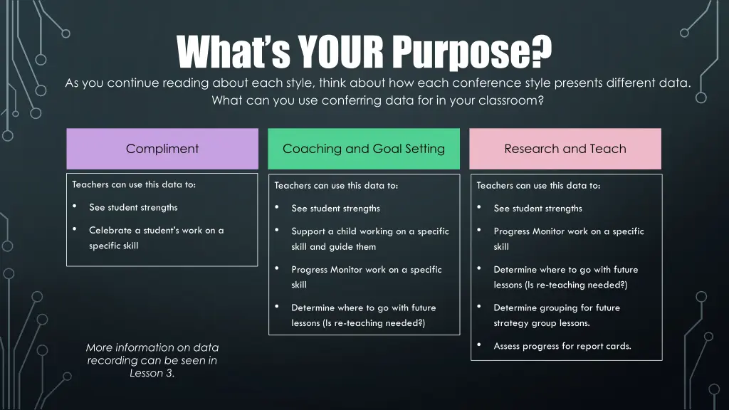 what s your purpose as you continue reading about