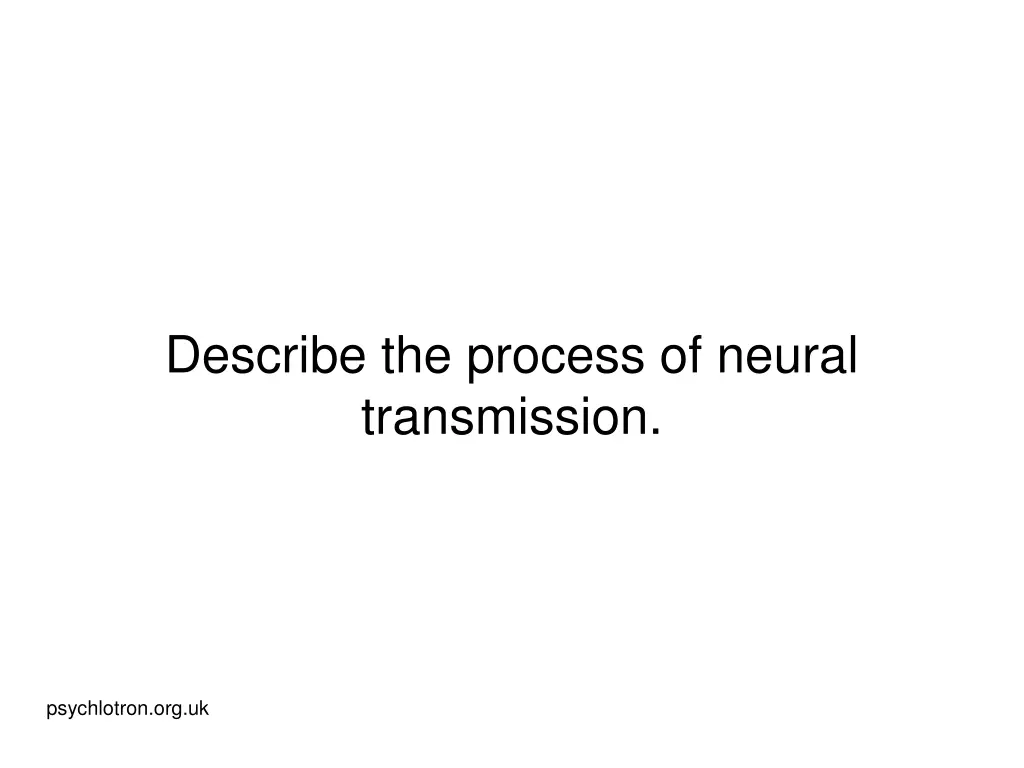 describe the process of neural transmission