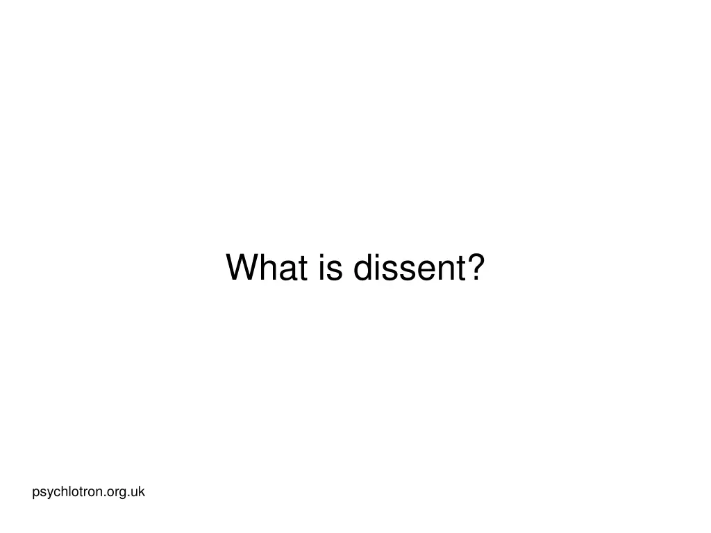 what is dissent