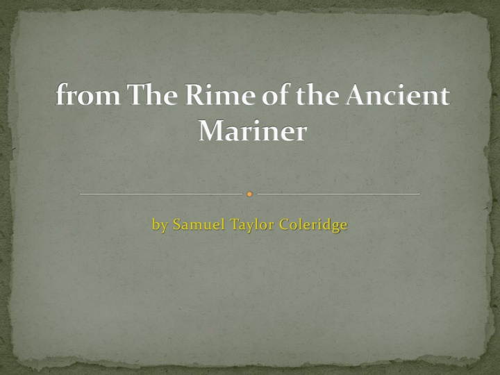 from the rime of the ancient mariner