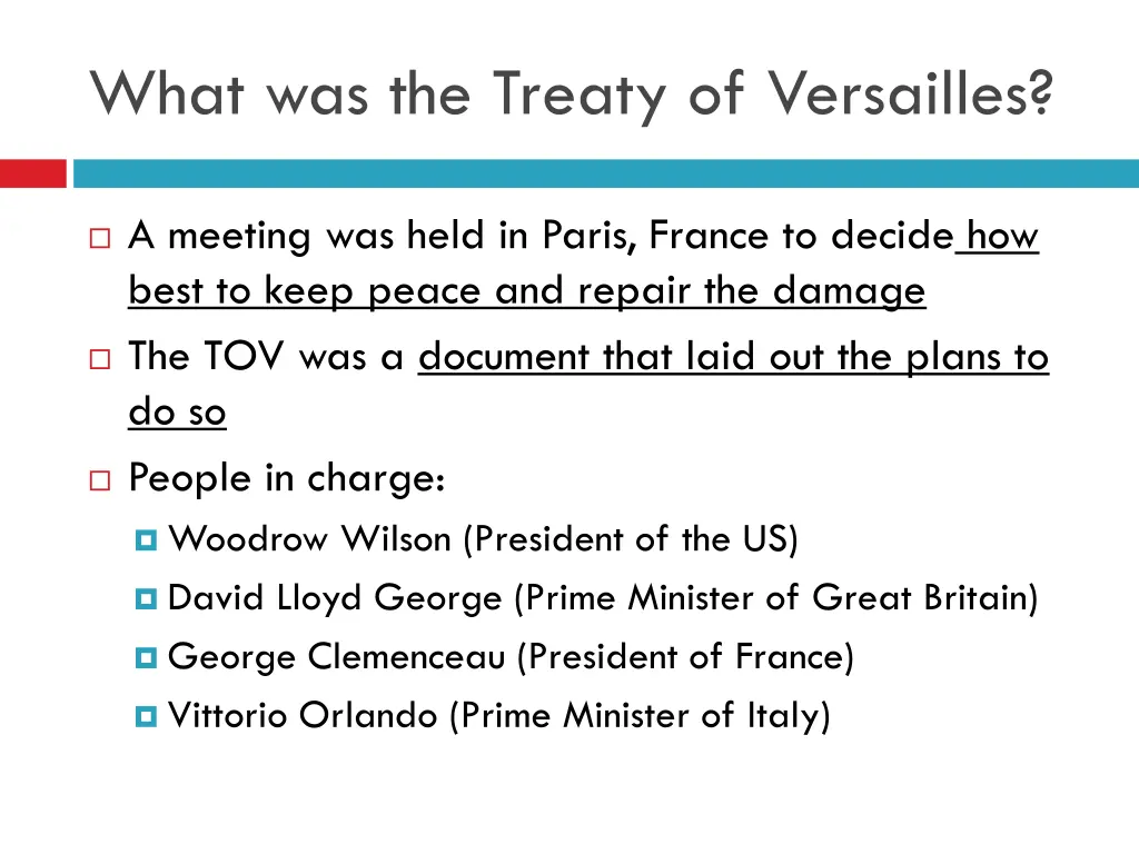 what was the treaty of versailles