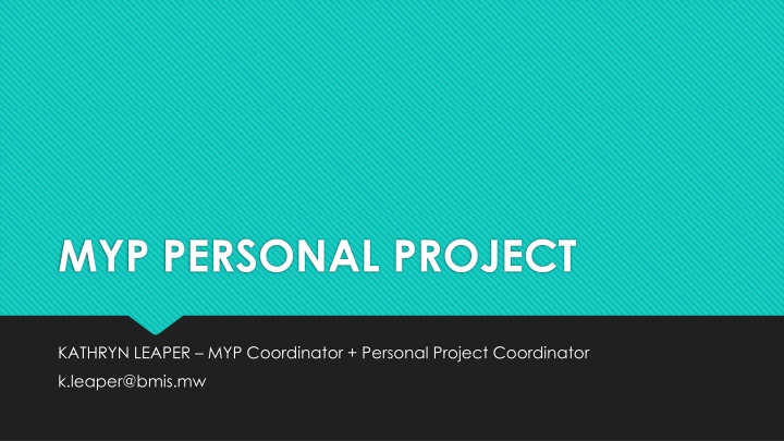 myp personal project