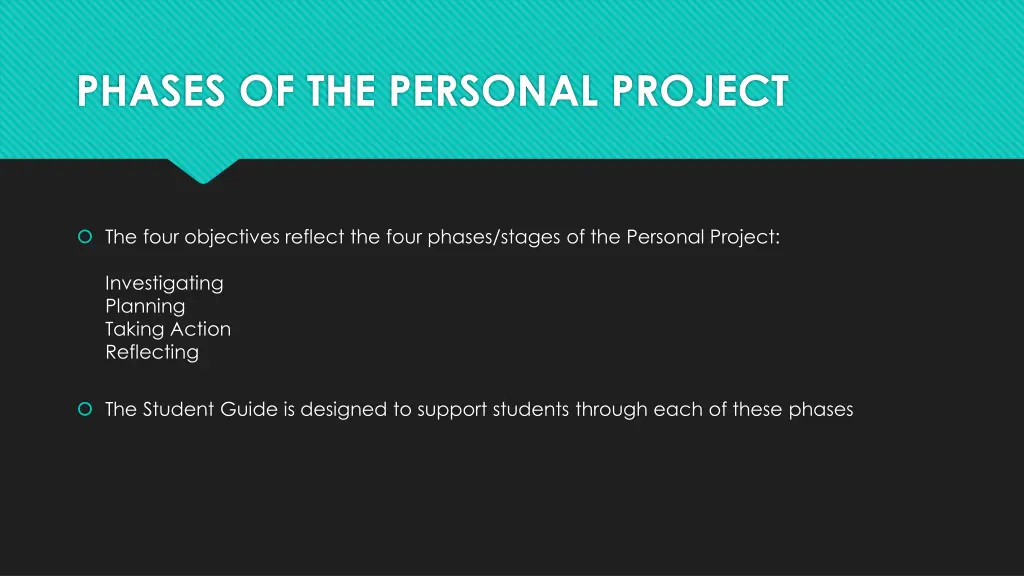 phases of the personal project